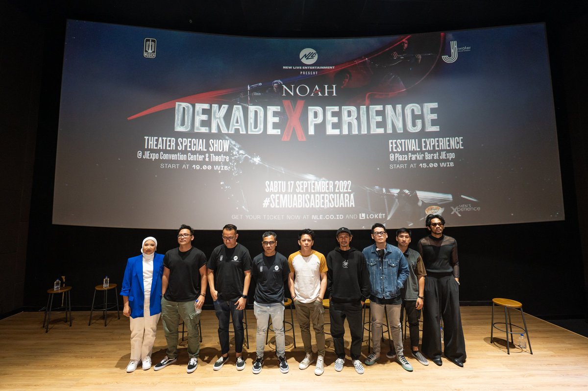 newlive_ent's tweet photo. Press Conference @NOAH_ID #DekadeXperience di CGV FX Sudirman, Selasa 30 Agustus 2022.

Sampe ketemu di konser #DekadeXperience 17 September 2022. https://t.co/Y0jHiRAcuX