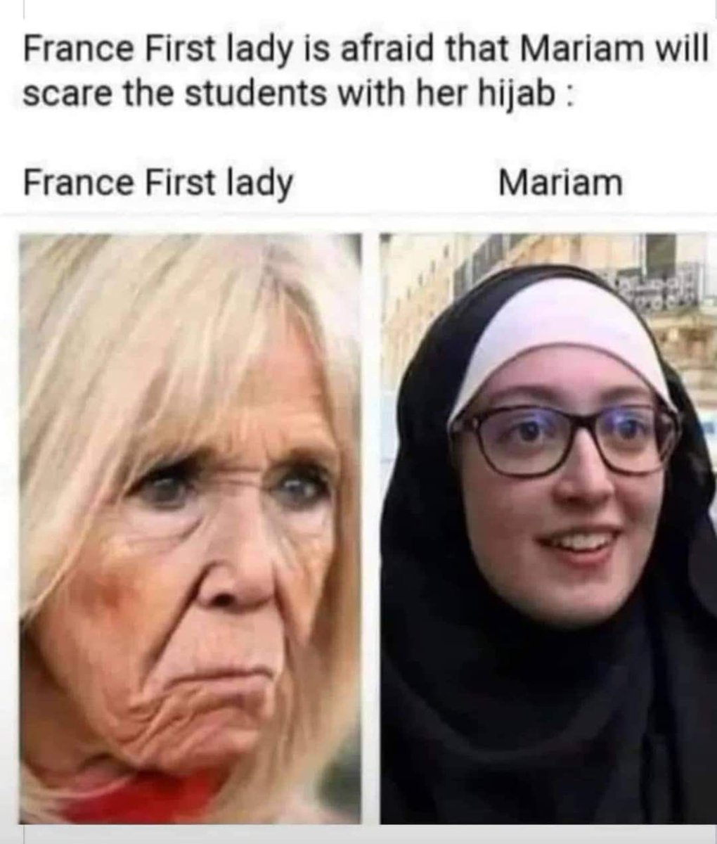 ShamsiAli2's tweet photo. Be honest, who is scarier? 

Ibu negara Prancis memberikan statemen kalau Maryam bisa menakutkan anak-anak pelajar karena jilbabnya. Tapi sejujurnya, menurut anda mana dari dua wajah ini yang lebih menakutkan? Tell me! https://t.co/vhbYMZM4vZ