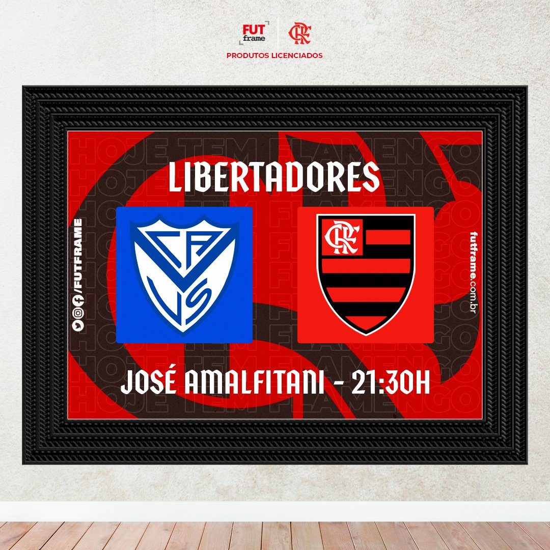 futframe's tweet photo. HOJE TEM FLAMENGO! 🔴⚫

O @Flamengo encara o Vélez Sarsfield às 21:30h, pela Copa Libertadores. 🏆

#FutFrame https://t.co/T5wnwWiCyj
