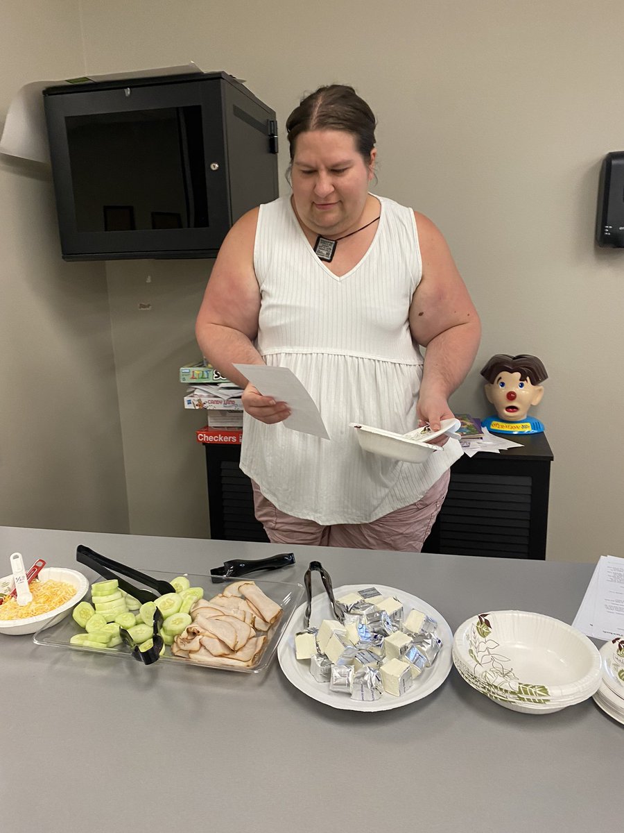 We got to use cucumbers from our own garden for todays recipe 😊 #CCRILifeEnrichment #TeamCCRI