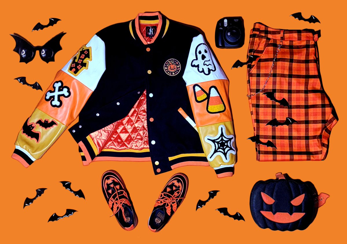 KursedThread's tweet photo. Tricky Treat Varsity will be dropping soon! Here's a preview 👻🎃🦇 https://t.co/qPC1mstVqM