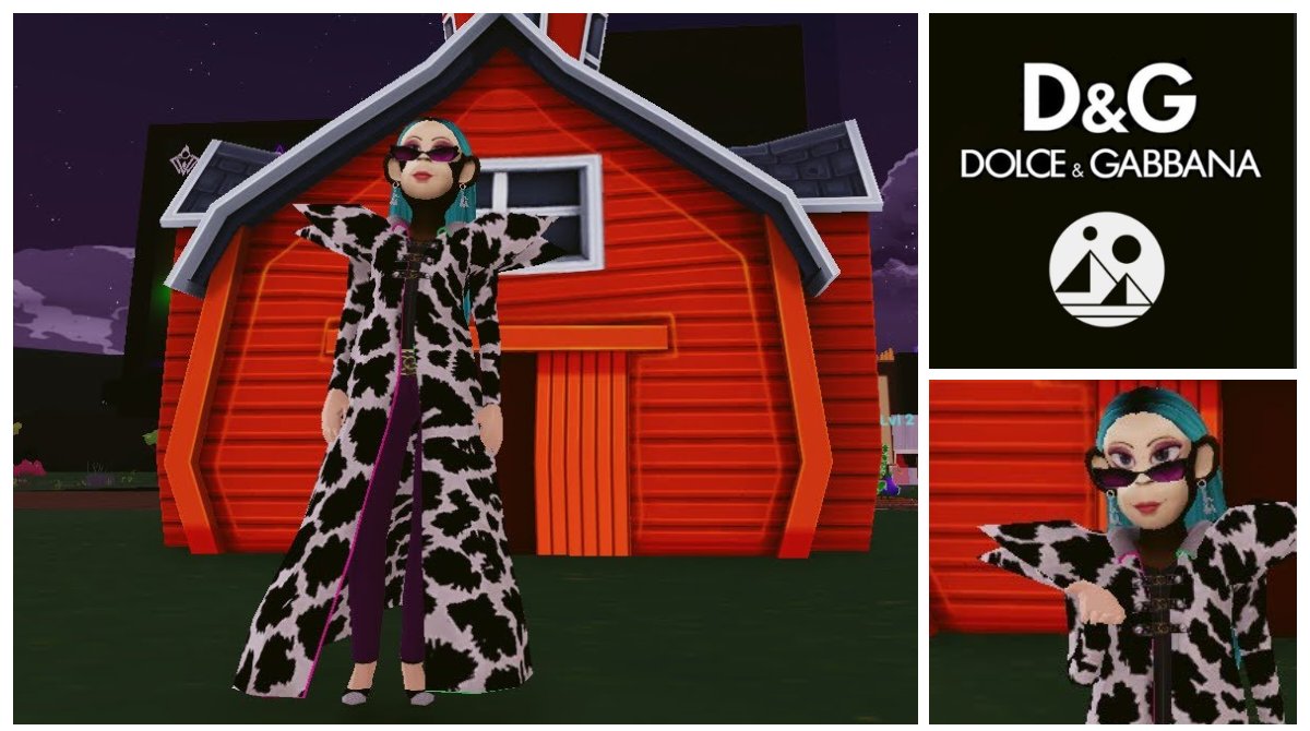 Cowbella, the barn is no place for you. 🐄
Went shopping today! Everybody is talking about <a href="/dolcegabbana/">Dolce&Gabbana</a> 's Disco Drip collection. Have you shopped the drips?
💧💧💧💧

 #discodrip #Wearables #Decentraland #GGfashion #DolceGabbana <a href="/UNXD_NFT/">UNXD.</a>