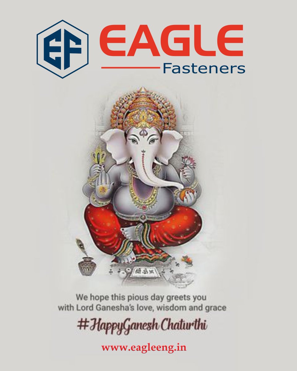 I extend my heartiest greetings and best wishes to everyone on the auspicious occasion of ‘Ganesh Chaturthi’.

 #GaneshChaturthi #GaneshChaturthi2022 #eagleengineering #eaglefasteners