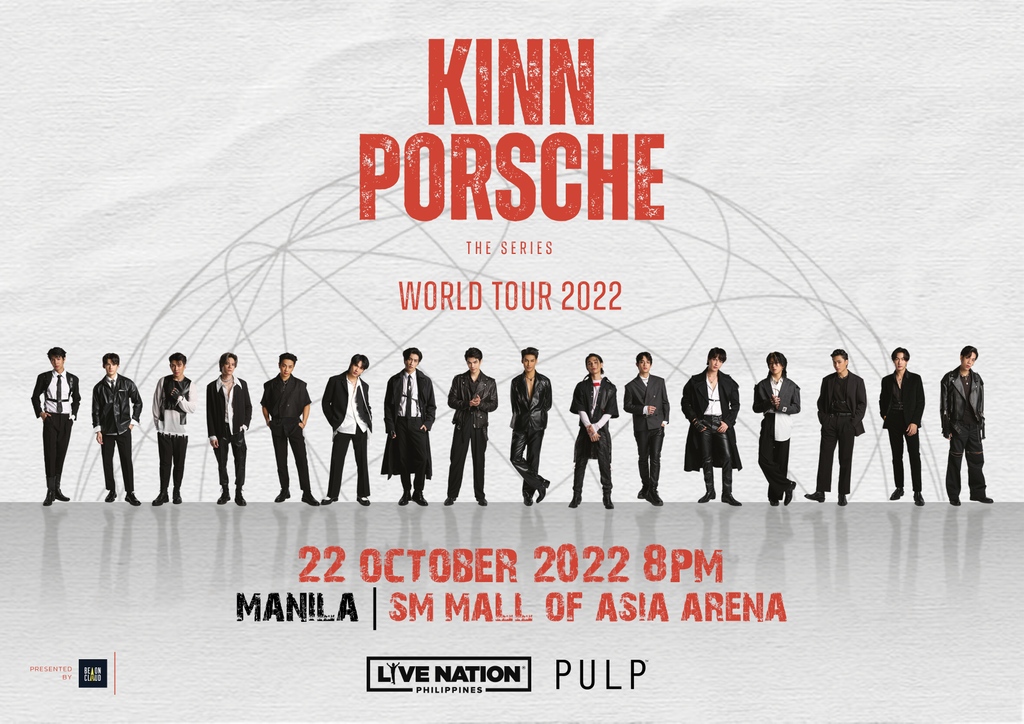 Who's been loving the show? Well NOW, KinnPorsche The Series World Tour 2022
is coming to Manila on October 22nd at the Mall of Asia Arena! 🎉🤗

LNPH Presale (Online): Sept. 12, 10 am
General Onsale: Sept. 13, 10 am via smtickets.com and its outlets.