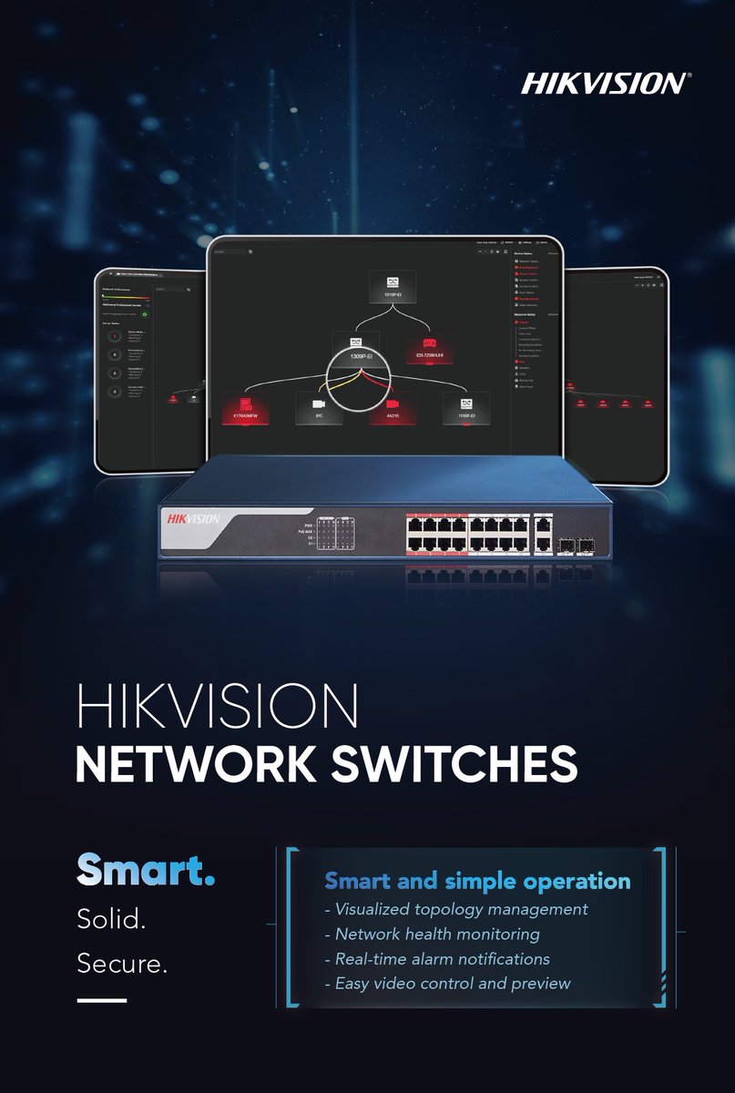 HikvisionHQ on Twitter "Hikvision’s NetworkSwitches — Smart & simple