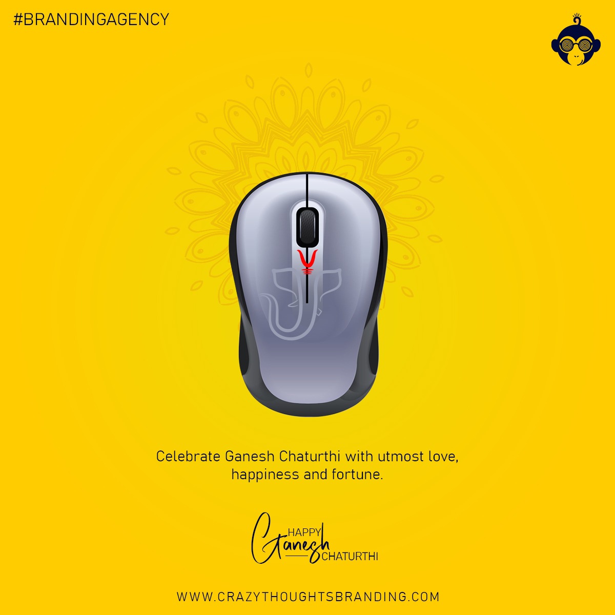 crazythoughtsin's tweet photo. Celebrate Ganesh Chaturthi with the utmost love, happiness, and fortune. - Team #CrazyThoughts

#GaneshChaturthi #GanpatiBappaMorya #GaneshChaturthi2022 #GaneshChaturthiCelebration
#Crazythoughtsbranding #GaneshChaturthi2022 #VinayagarChaturthi #VinayakaChavithi2022 #Ganeshotsav https://t.co/vqr6AufKtN