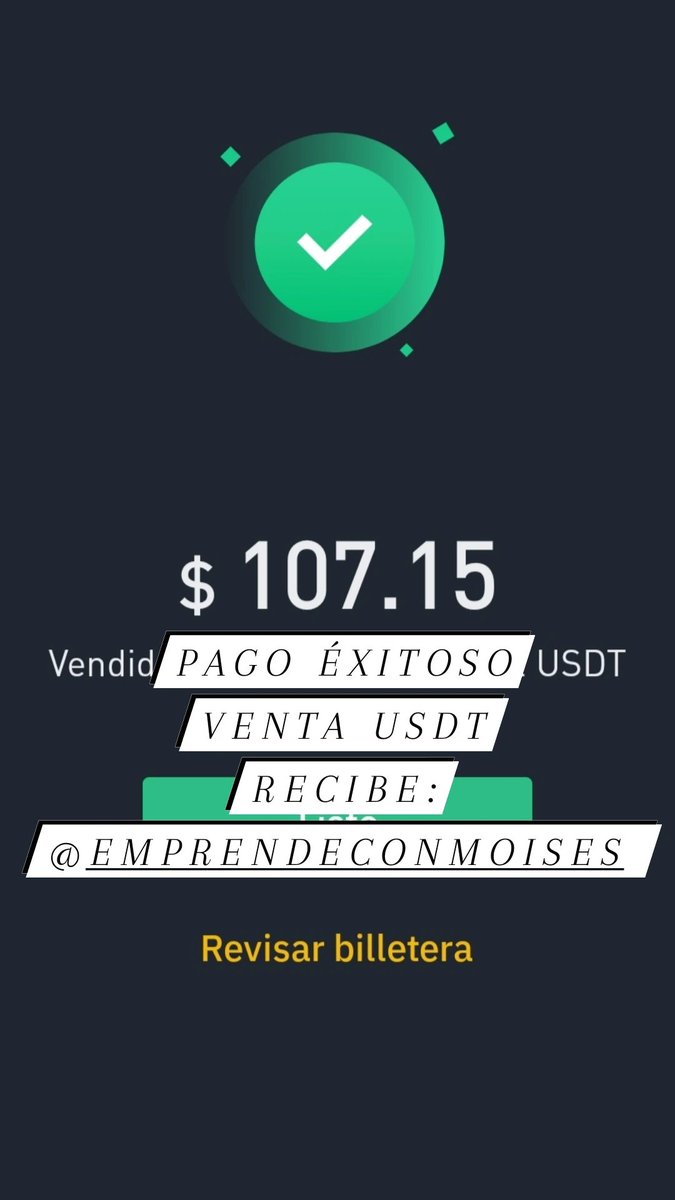Criptodivisasch's tweet photo. Pago Éxitoso
Recargamos tus Cuentas
📌Banesco Panamá
📌Mercatil Panamá
📌Binance USDT
📌Facebank 
📌Reserve
📌PAYPAL 
📌Zinli
Desde cualquier parte del Mundo🌏
🔍Buscanos en Instagram: 
@Criptodivisaschacao
#zinli #paypal #USDTether #zelle #Caracas #Venezuela https://t.co/Ge044SGj09
