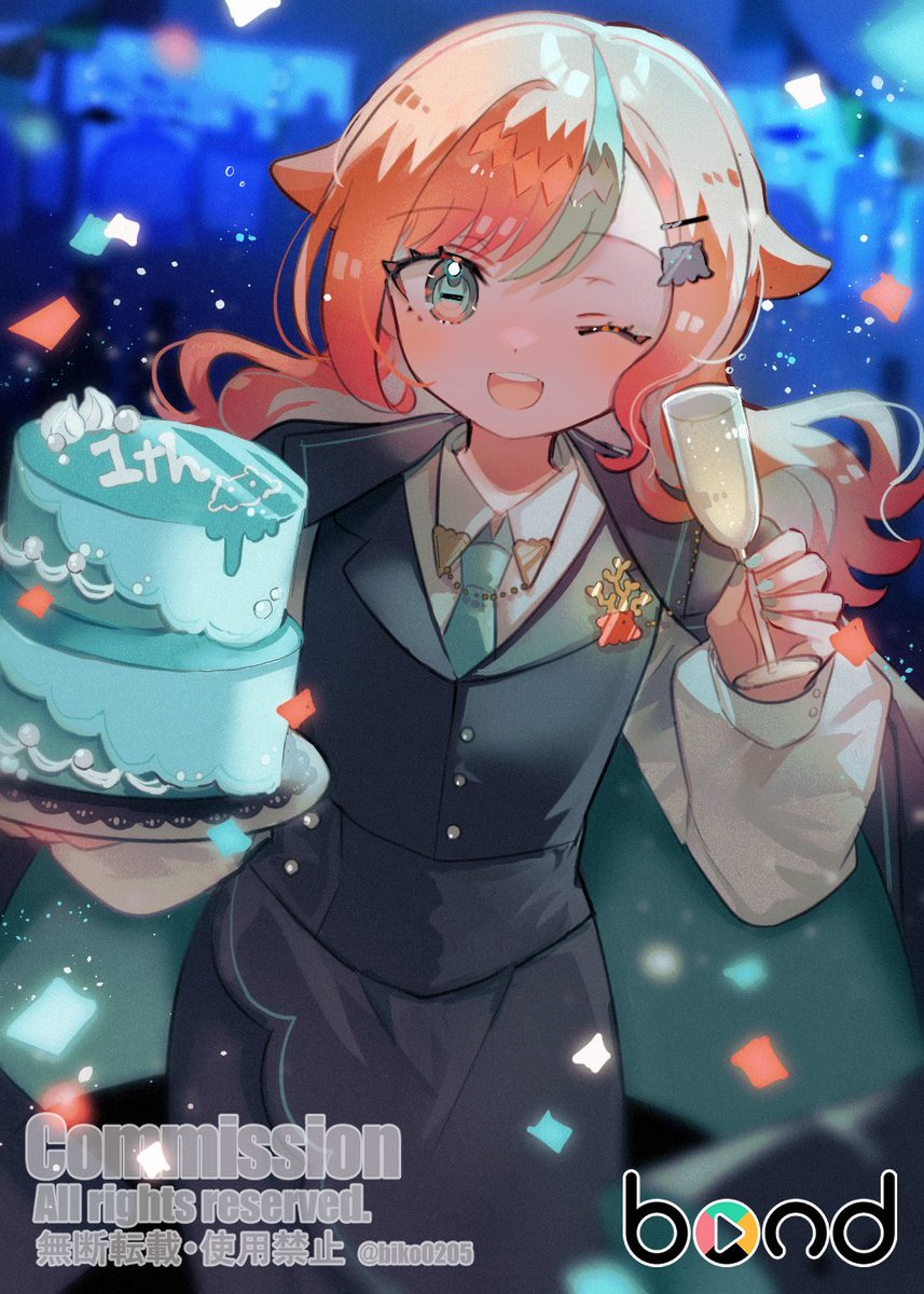 「娘の港音ポルポ()ちゃんの1周年記念のお写真撮らせて頂きました!!改めて1周年お」|ビコのイラスト