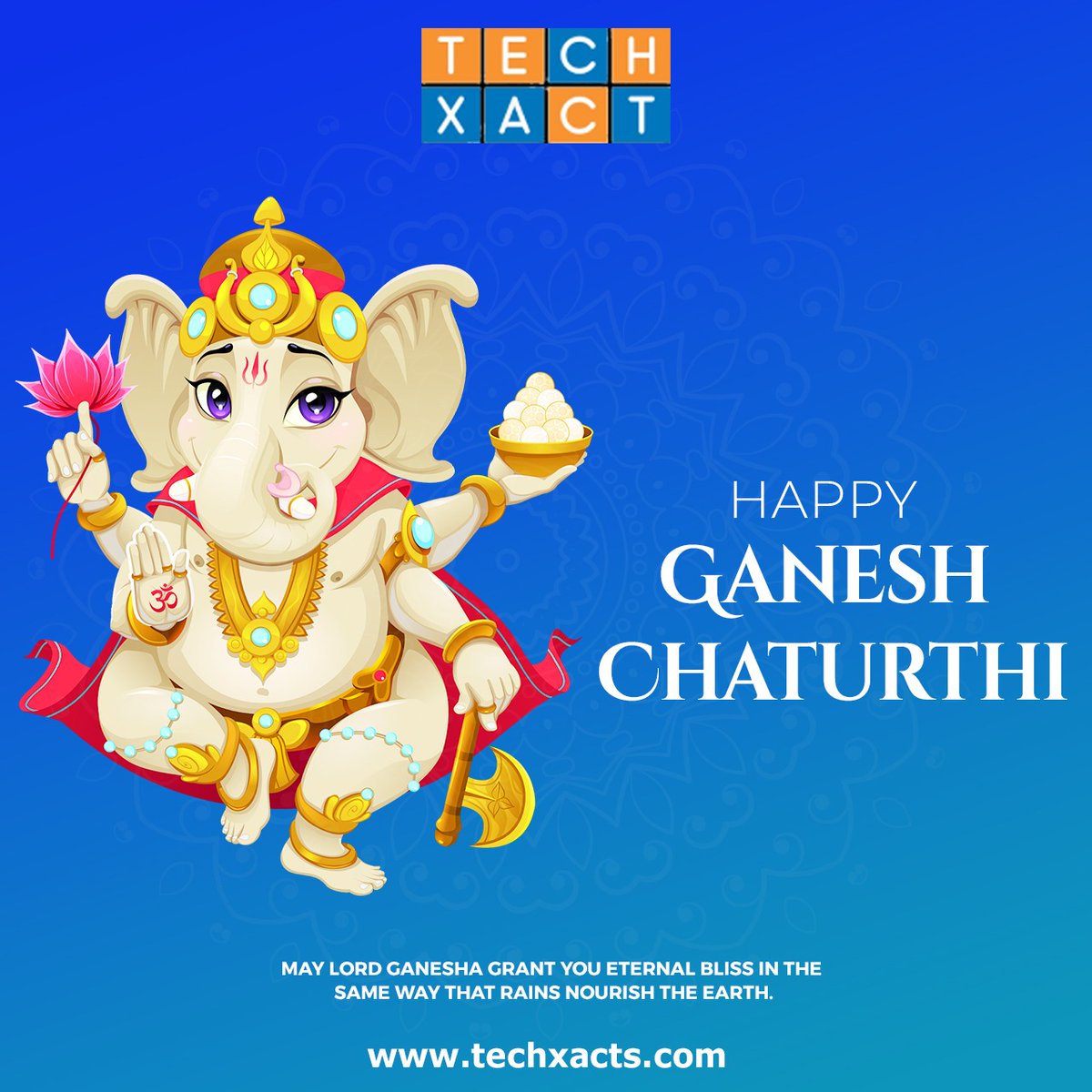 Techxacts's tweet image. Ganpati Bappa Morya! May Lord Ganesha bless you with wisdom, intelligence, prosperity, happiness and success.#Techxact wishing you all happy vinayaka chavati.

#vinayakachavithi #ganeshchaturthi #vinayakachaturthi #ganesha #vinayaka #hyderabad #festivevibes #ganeshchaturthi2022