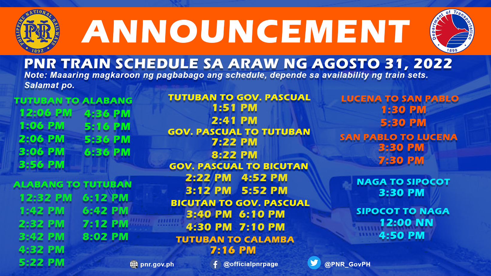 pnr-govph-on-twitter-announcement-pnr-train-schedule-ngayong-hapon