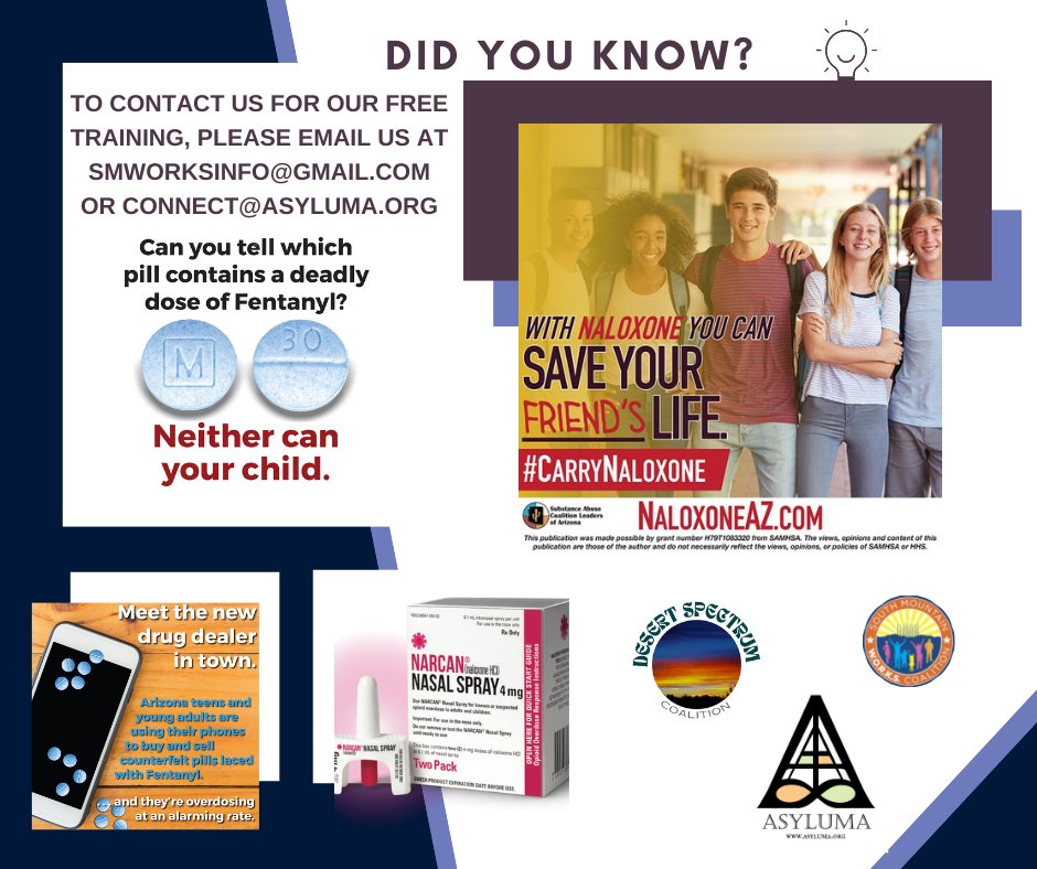 SMWORKS_1's tweet photo. Get the facts about fentanyl!
To contact us for our free training please email us at smworksinfo@gmail.com https://t.co/p7b4Lb6Jvm