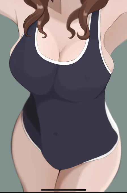 お蔵入りするには惜しいスク水描けたからこれだけ見てくれ(抑えられない衝動) 