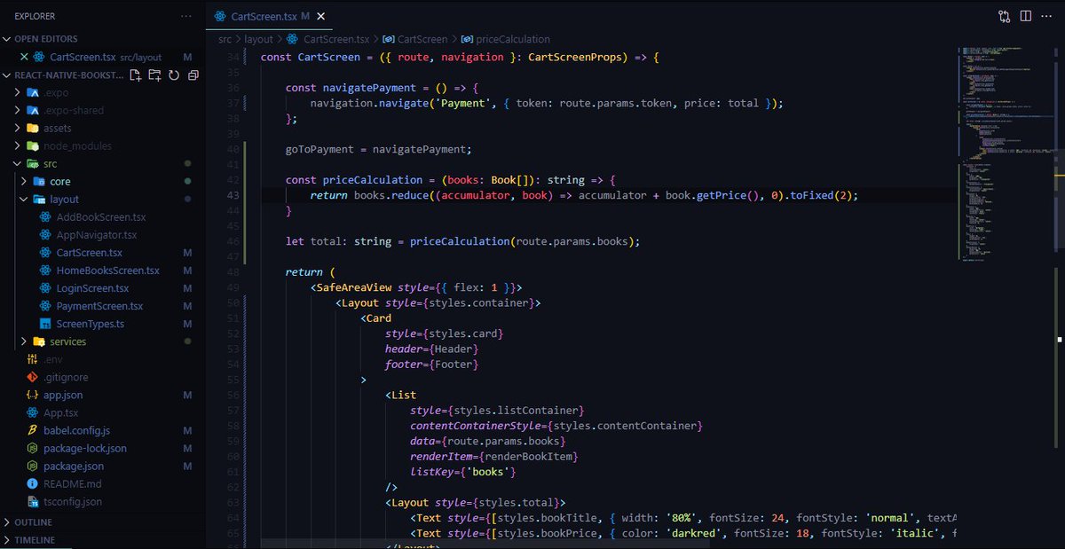 da8ah_tiber's tweet photo. Day 84/100: A Cart with all Books.
Creando una pantalla (componente) para que aparezcan todos los items de compra, pasando datos desde la pantalla anterior por medio de los params del React Navigator.
#100DaysOfCode #ReactNative #Typescript #Expo #UIKitten #MVVM https://t.co/LPfLjw5jsF