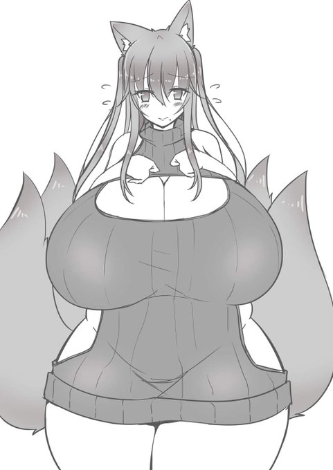 #今月描いた絵を晒そう
尻多めだった🦊🍑💕 