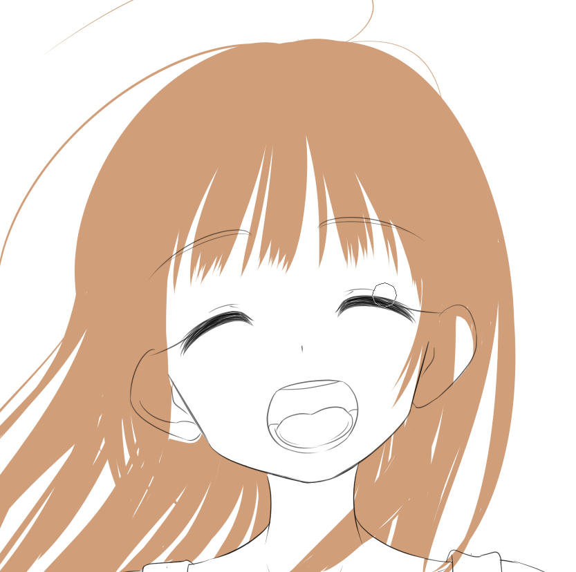 「髪の毛をラフ⇒線画⇒塗りでやるとどうにもなんかなぁということに最近よくなるのでシ」|護摩所あすか@天色ﾀﾞｲｱﾘｰ⑬巻発売中のイラスト