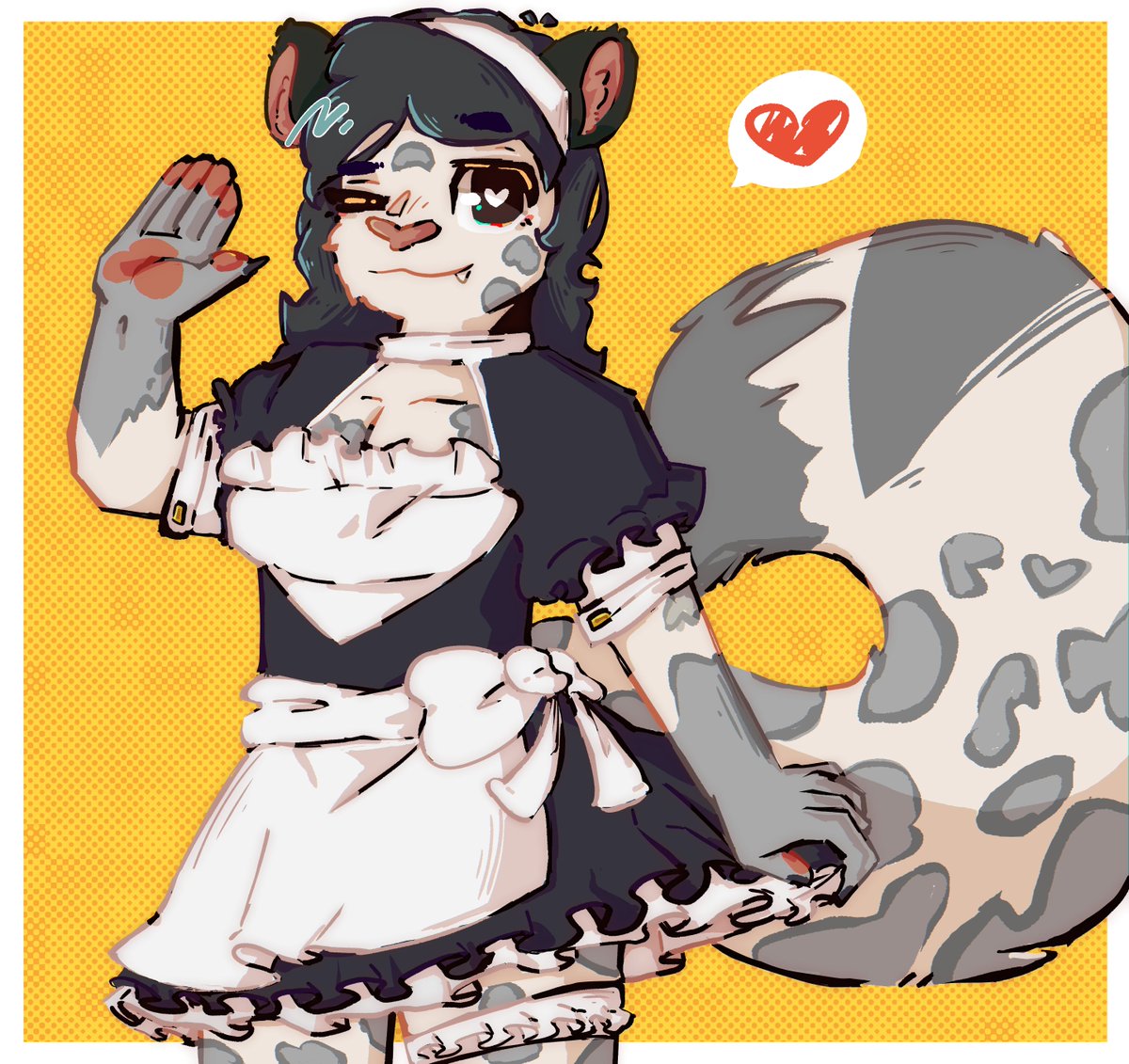 PoisonLitteShit's tweet photo. Se me fue subir esto! otra comisión terminada y enviada!! ^^)/

#Drawing #draw #medibang #medibangpaint #furry #furryart #furryfandom #maid #fluffy https://t.co/iNpnFnlV20