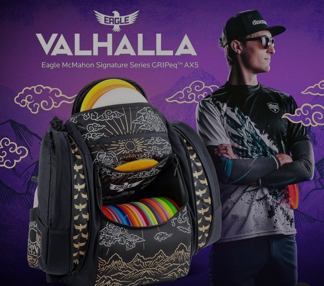 lightningdiscs's tweet photo. Don't miss the new Eagle McMahon signature GripEQ Valhalla Bag dropping tomorrow at 11AM EDT! They will sell out in minutes so be quick! Grab em here https://t.co/pPnckLB933 https://t.co/rxDFUbRpTC