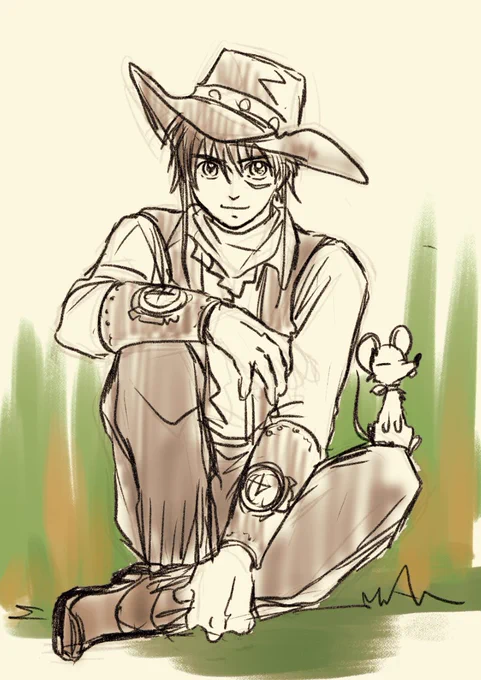 #今月描いた絵を晒そう2022年8月ウエスタン系 