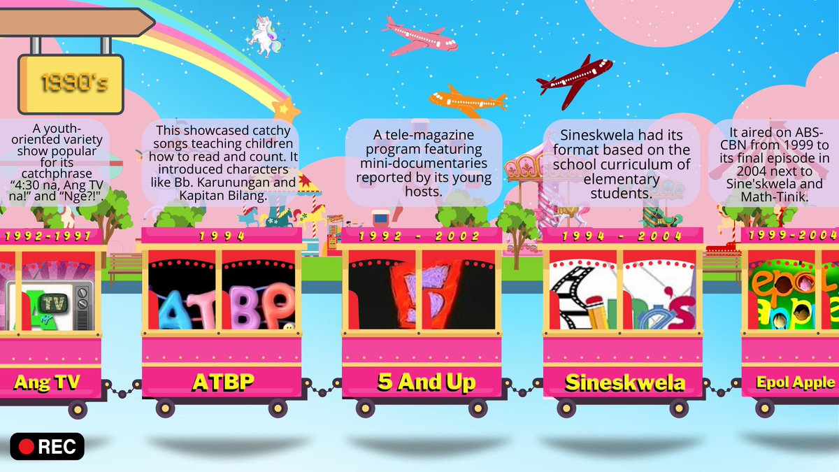 ChikiThingz's tweet photo. During the 90s, Edutainment became more popular. Swak na swak kasi ang content nito sa mga bagets na madalas nakatutok sa TV. It also transformed to be more formal and constructed compared to the ones in the 80s

#BroadcastHistory
#CA3283
#KiddosOnTV
#ChikiThingz https://t.co/1GMvwNczAm