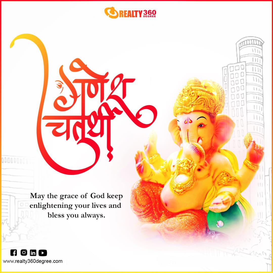 Realty360Degree's tweet photo. May Lord Ganesha remove obstacles from your life and lead you to the path of prosperity, joy and good health. 
Happy Ganesha Chaturthi! 💕
#GaneshChathurthi #GaneshChathurthi2022 #HappyGaneshChathurti #GanpatiBappaMorya #GanpatiBappa #GoodHealth #Prosperity  #Realty360Degree https://t.co/1OHEphRa2i
