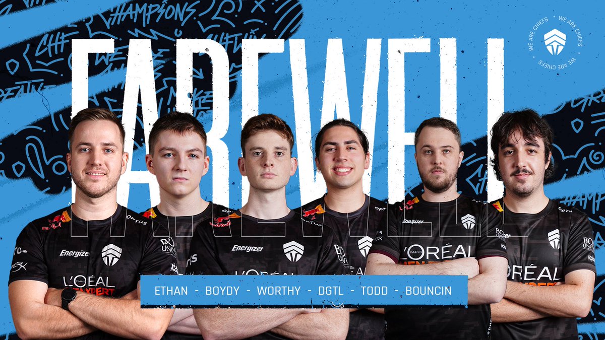 ChiefsESC's tweet photo. Today is a tough day...

Thank you to the legends that made our journey in Rainbow Six so incredible. 

🏆🏆🏆🏆

>> https://t.co/WyglpERuMn https://t.co/CfnnzR12aM
