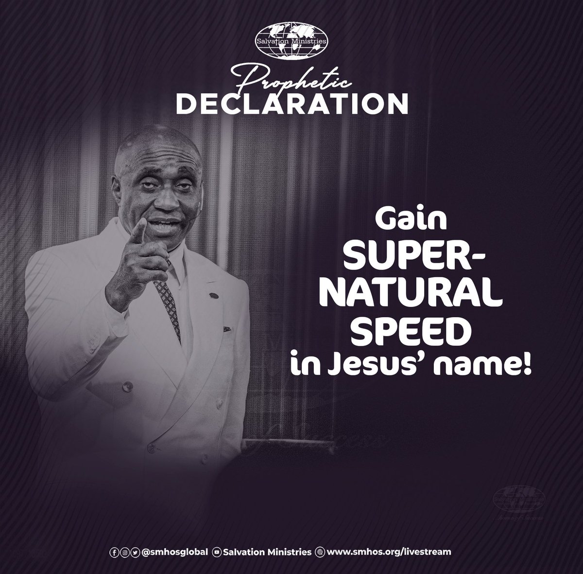 Gain supernatural speed in Jesus’ name!
#SalvationMinistries #DavidIbiyeomie