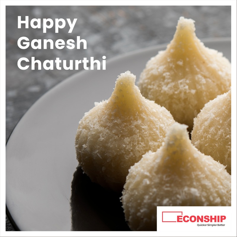 econshiptech's tweet photo. This year, on the occasion of Ganesh Chaturthi, may Ganpati Pappa visit your home and shower you and your loved ones with blessings of happiness, health, and prosperity. https://t.co/lGs679iY9S