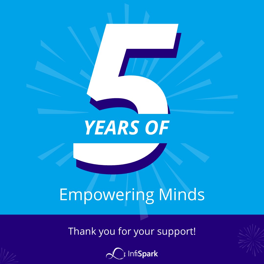 InfiSpark's tweet photo. Every great journey starts with a single step. Aligning with our mission - to bridge the skilling gap between industry and academia, InfiSpark turns 5 today and we share the joy with all of you. Thank you for your support!
#InfiSpark #FoundationDay #5thbirthday #EmpoweringMinds https://t.co/aywbocqeGX