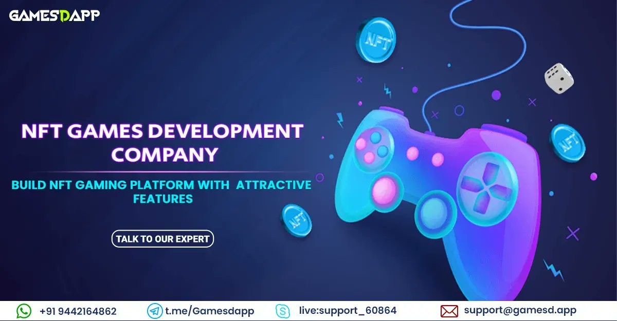 We #Gamesdapp focus on providing #NFTgamedevelopment services for everyone that stands out and stays long in the market. We build complete balanced #nft game ecosystems that immerse and  efficiently operate  profits. 
To know more info>>buff.ly/3w8dtt7