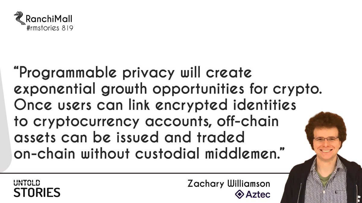 ranchimallFLO's tweet photo. Blockchain is not slow or limited. It has potential that has to be explored and experimented with.
Bitcoin can never be smart contracted, even that notion is wrong.

RMstories 819
@Zac_Aztec @aztecnetwork https://t.co/Sc4vFJ63yU