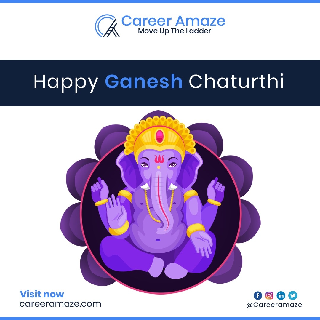 careeramaze's tweet photo. Happy Ganesh Chaturthi to all! Hope this occasion brings a lot of opportunities and smiles for everyone.
.
.
.
#happyganeshchaturthi #ganesh #ganeshchaturthi #ganpati https://t.co/odO0KoY6R3