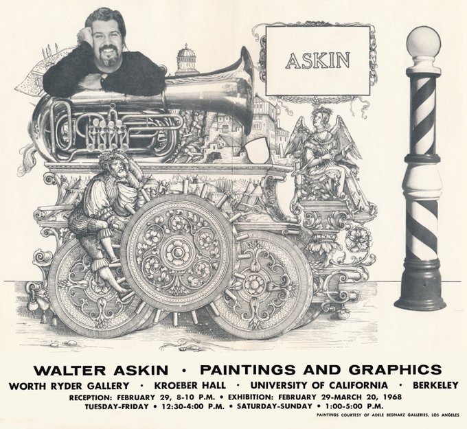 WalterAskin's tweet photo. UC Berkeley - Show at Worth Ryder Gallery and Berkeley Grad Students,T Bldg #WalterAskin #ucberkeleyalumni #ucberkeleyartpractice #bampfaart #bampfa #berkeleyartstudio #berkeleyarts #berkeleyarthistory #NationalGalleryofArt #sfmoma #deyoungmuseum #Smithsonian #moma #getty #lacma https://t.co/xMwpko2tom