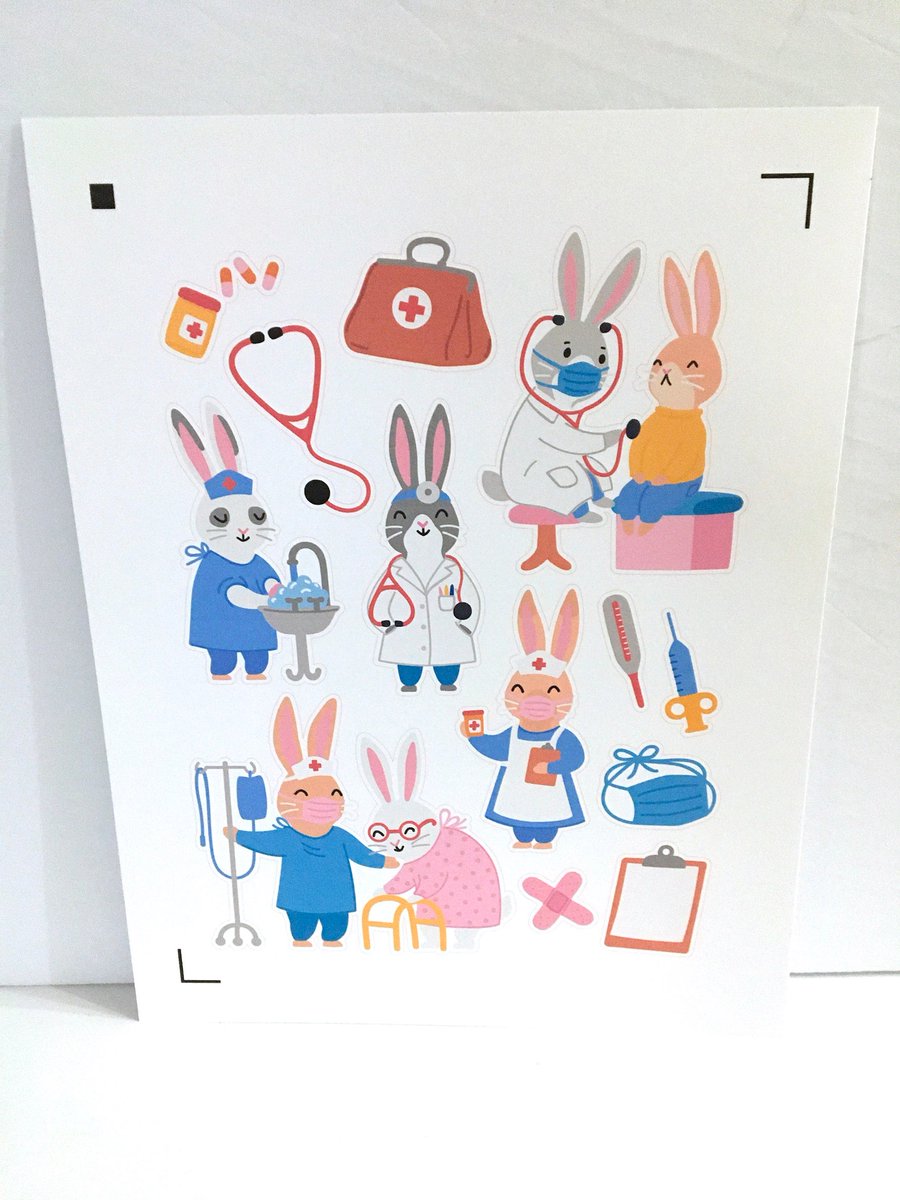 mirnwz's tweet photo. Nurse and Doctor Bunny Stickers , Kids , Adults , Crafts , Scrapbooking , Hospital , Medical , Gift , Get Well Soon
 #MedicalGift #Adults #Stickers #nurse #bunny #Scrapbooking #Crafts #well #kids #AAmazingPaperCraft #EtsyEmail

👉https://t.co/ru00n9txEY https://t.co/UPbVGSAhXH