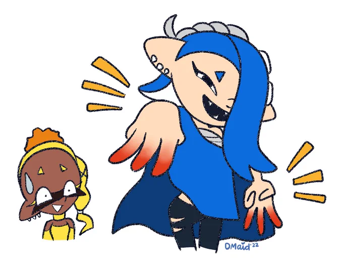 Ever wonder how Frye and Shiver have colored fingers?#Splatoon3 #shiversplatoon #FryeSplatoon #FANART 