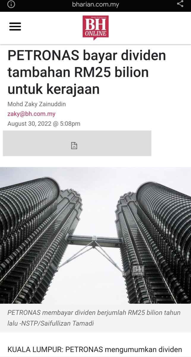 AzriAbdullah22's tweet photo. Mana entah gang-gang "PH jarah duit Petronas" dah pergi sekarang ni. https://t.co/niemp1oKox