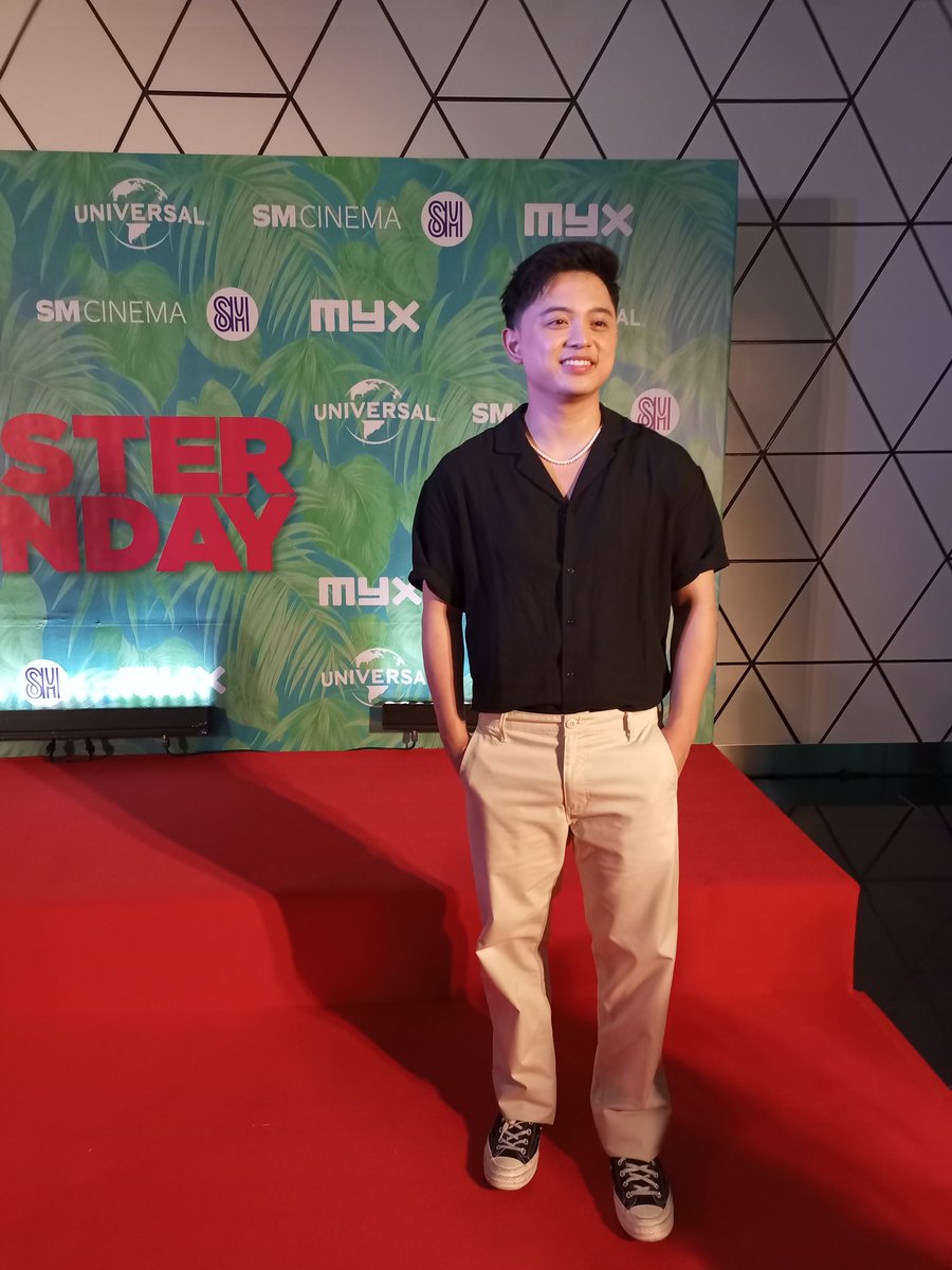 jeralduy's tweet photo. Stars who attended the ๐ต๐ญ Premiere of #EasterSunday - Aljon Mendoza, Jeremy Glinoga, Bini Mikha, Jayda Avanzado, Gello Marquez #EasterSundayPH @UniversalPicsPH https://t.co/BziW6C6grx