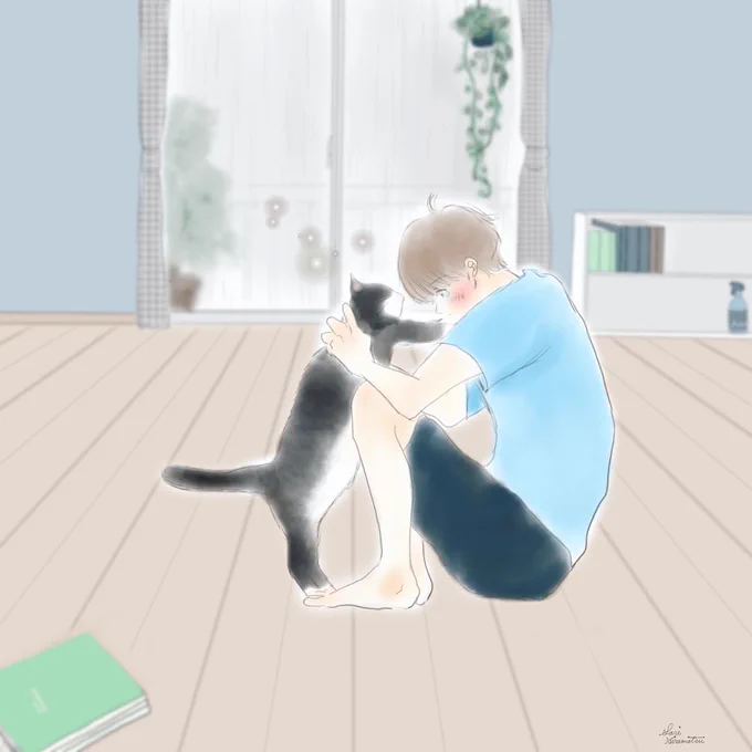 猫からパワー充電中🔌

#イラスト #イラスト好きさんと繋がりたい #猫好きさんと繋がりたい #アニマルセラピー #創作男子
#創作イラスト 