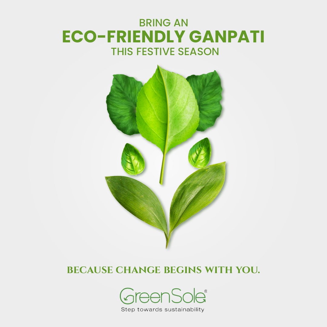 Greensole wishes you a great Ganesh Chaturthi!

Let's make a commitment to be more thoughtful of the environment over this festive season.

#ecofriendly #sustainable #circulareconomy #ganeshchaturthi #comfortable  #gogreen #recyclable #youweartheywear #greensole
