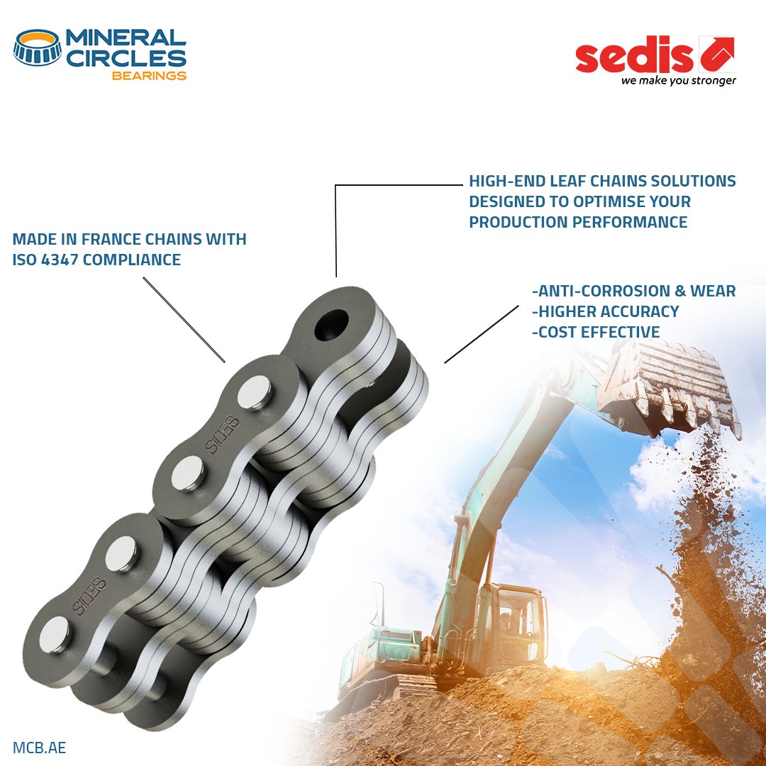 MineralCircles's tweet photo. #SEDIS High-end Leaf chain solutions tailored specifically to improve acceleration of loads and offer higher engine's accuracy.
هذه السلاسل مصممة خصيصًا لتلبية احتياجاتك ، ولتحسين تسريع الأحمال وتقديم دقة أعلى للمحرك.
#WhatsApp us at >> https://t.co/mf2uDVMDdY << https://t.co/pTEpLZyvju
