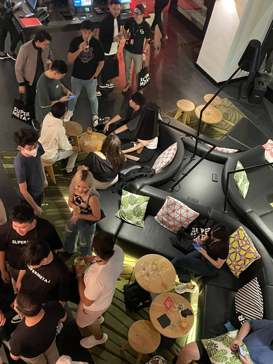 supermetaplus_'s tweet photo. We had an amazing time hanging out with all of you at our After Hours Party. Shout out to @redrexapp for sponsoring, @citizenM for the venue and all our supporting partners for making this possible.

Hope ya'll had a good rest after @M1ntedAsia!

Until next time. 🥳 https://t.co/MezGWLpP44