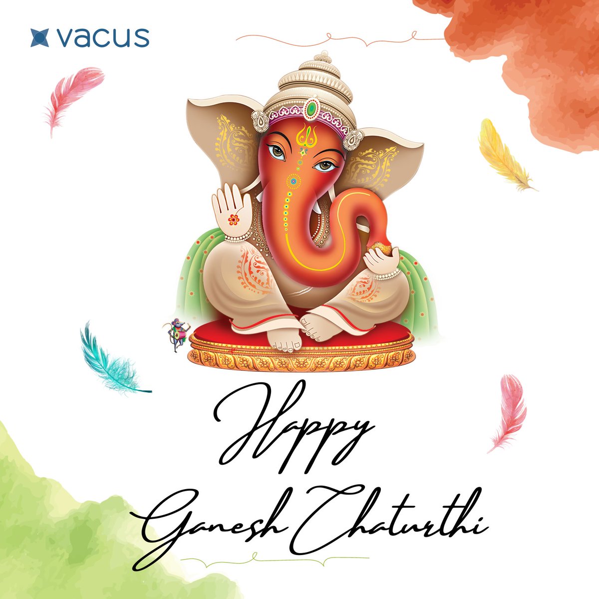 Vacustech's tweet photo. Wishing a very happy and beautiful Ganesha Chaturthi to everyone. On behalf of Team @Vacustech , we wish that Ganesha's blessings enlighten your lives and shower you with all happiness and prosperity.
#vinayakachavithi #Ganeshchaturthi https://t.co/u6mTkRHX3v