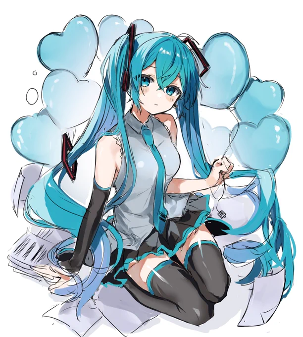 ミクさんね!ラフもかわいいんだよ!!!!!! 