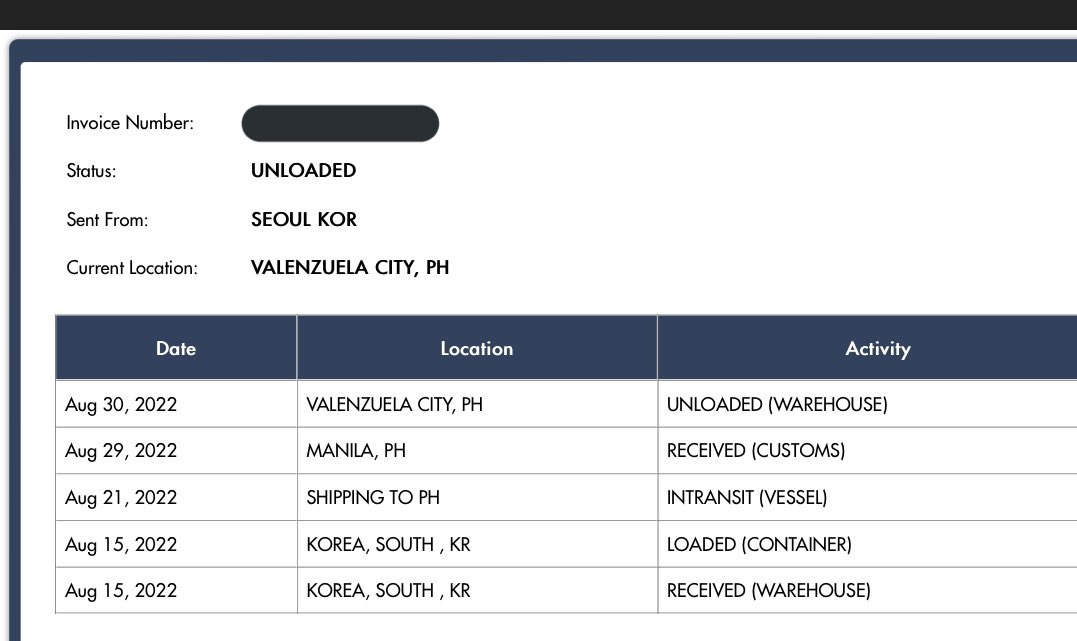 bangwoolsmerch's tweet photo. #BWMUpdates
BOX 28 now unloaded in Valenzuela warehouse; will wait na lang to be loaded and forwarded to ILOILO π https://t.co/sJtYvvAWz9