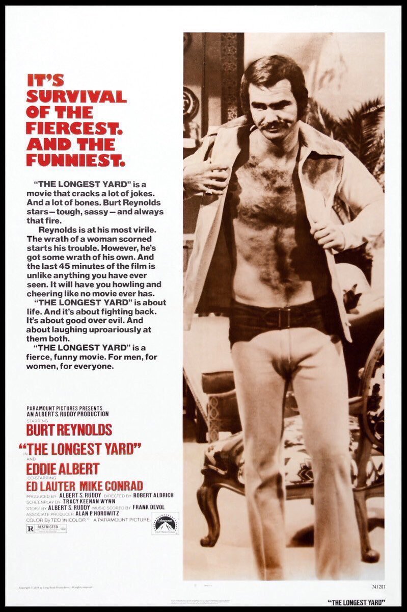 FilmNewsNos's tweet photo. 🎬MOVIE HISTORY: 48 years ago today, August 30, 1974, the movie ‘The Longest Yard’ opened in theaters!
#BurtReynolds #EddieAlbert #EdLauter #MichaelConrad #JamesHampton #HarryCaesar #JohnSteadman #CharlesTyner #MikeHenry #JimNicholson #BernadettePeters #PepperMartin https://t.co/0xHiFejtDm