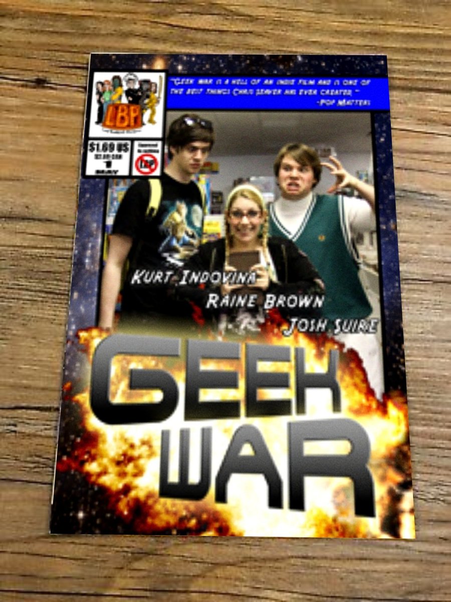 Teen_Ape's tweet photo. GEEK WAR (2010)
Written & Directed by Chris Seaver
Josh Suire, Kurt Indovina, Raine Brown, Shawn C. Phillips, Andrew Baltes, Jesse Ames, Meredith Host & Billy Garberina
#LowBudgetPictures #LBP #ChrisSeaver #TeenApe #TeenApeGang #TeenApeSquad #GeekWar #Deathbone https://t.co/KMzR6x1brr