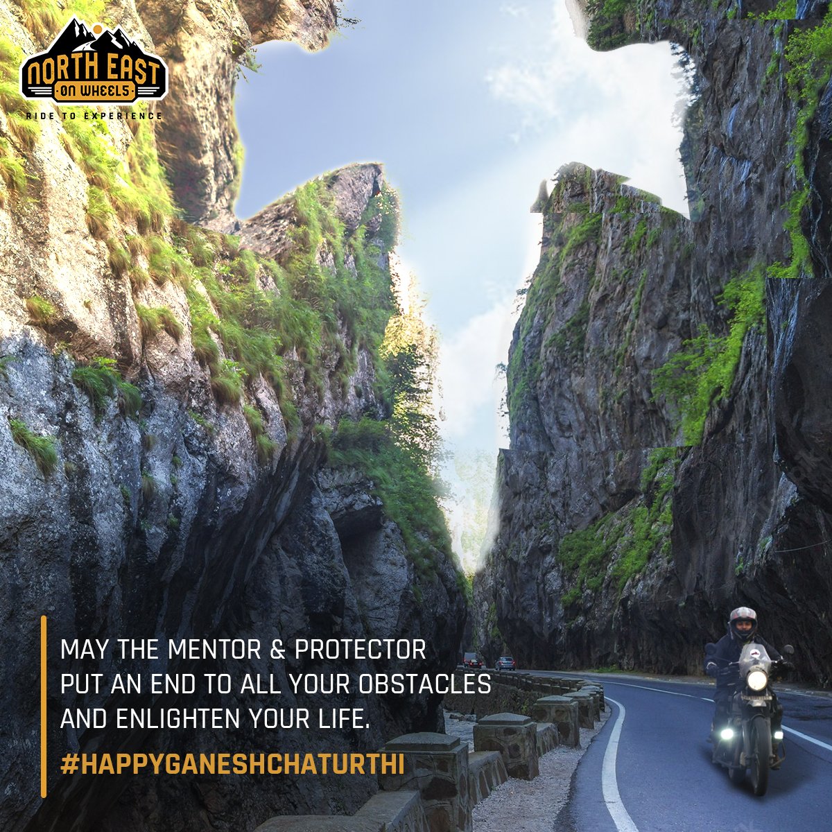 NEW_Expedition's tweet photo. On this auspicious occasion of celebrating the birth of the God of learning, wisdom, fortune, and prosperity. Team North East on Wheels wishes everyone who's celebrating a very Happy Ganesh Chaturthi.
#NorthEastOnWheels #ridetoexperience #Bikingcommunity #ganeshchaturthi https://t.co/XhBO7vAyyT