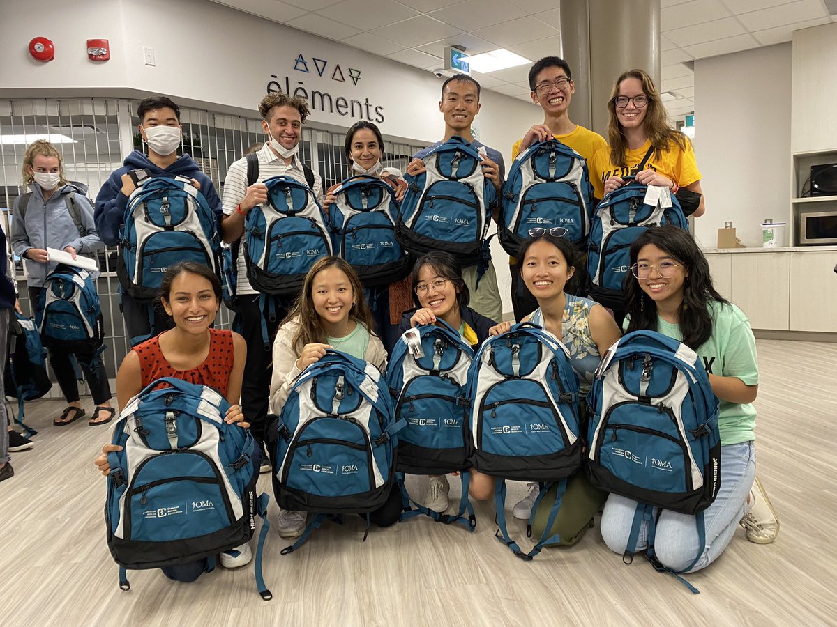 Rashi_Ramc's tweet photo. Humbled and thrilled to be starting this new journey @uOttawaMed! Huge thank you to @CMA_Docs and @OMSAofficial for a great welcome. Excited to see what the next 4 years have in store! 🩺 #mycmabackpack https://t.co/5mmKTxzJT9