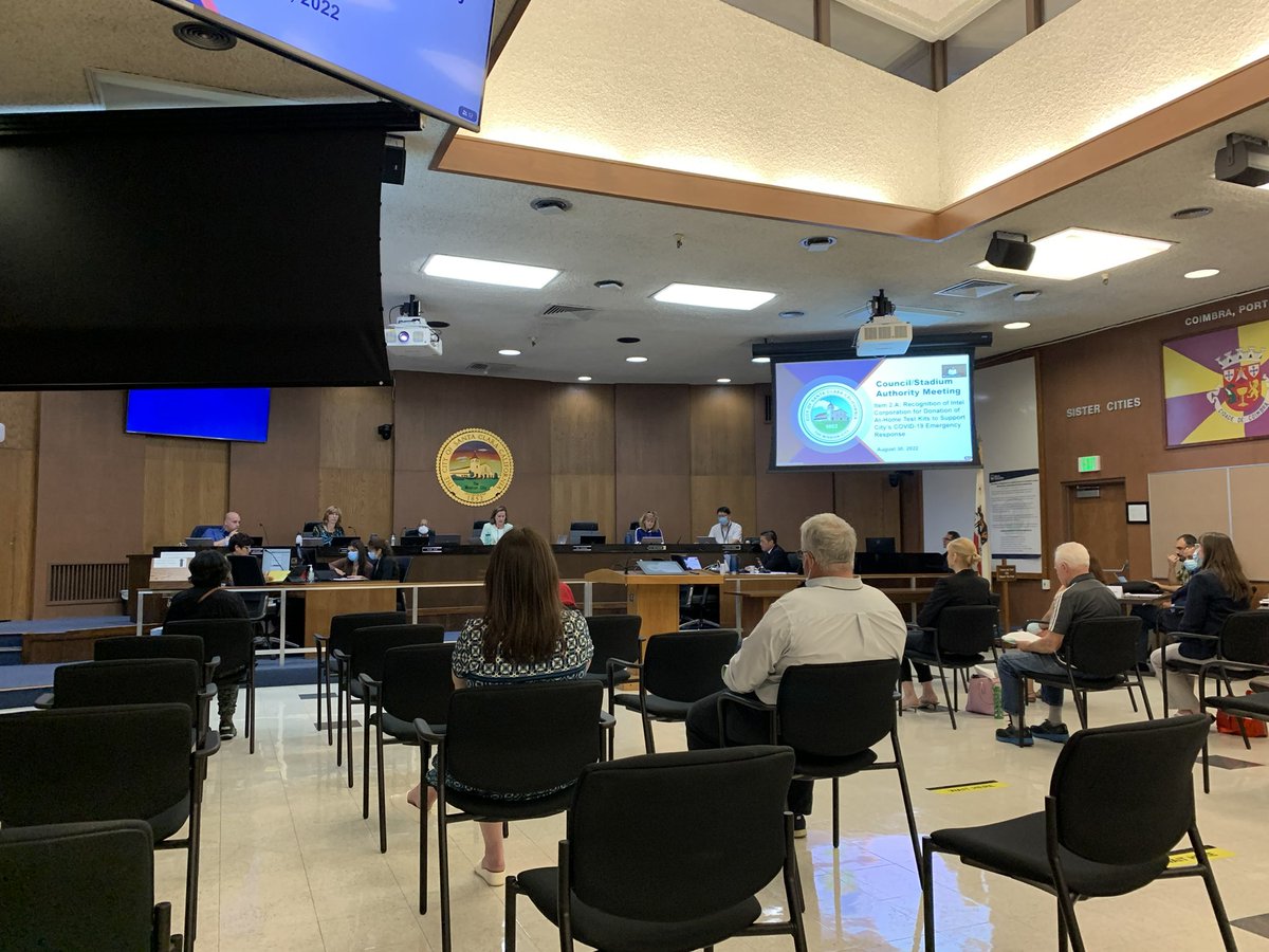Thank you <a href="/SantaClaraCity/">City of Santa Clara</a> for recognizing <a href="/intel/">Intel</a>’s donation of 650 Covid Test Kits at tonight’s City Council meeting. It was an honor to receive the recognition on behalf of Intel. #iamintel