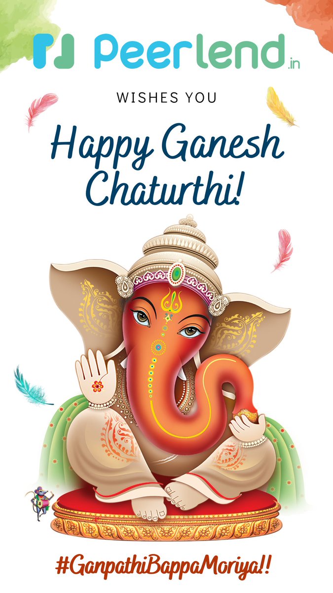 PeerLend_IN's tweet photo. May the Lord Ganesha bless you with a lot of happiness and success. Happy Ganesh Chaturthi. 
#ganeshchaturthi #ganpatibappamorya #peerlend #p2plending #nbfcp2p #RBI https://t.co/qUXU5a5dok