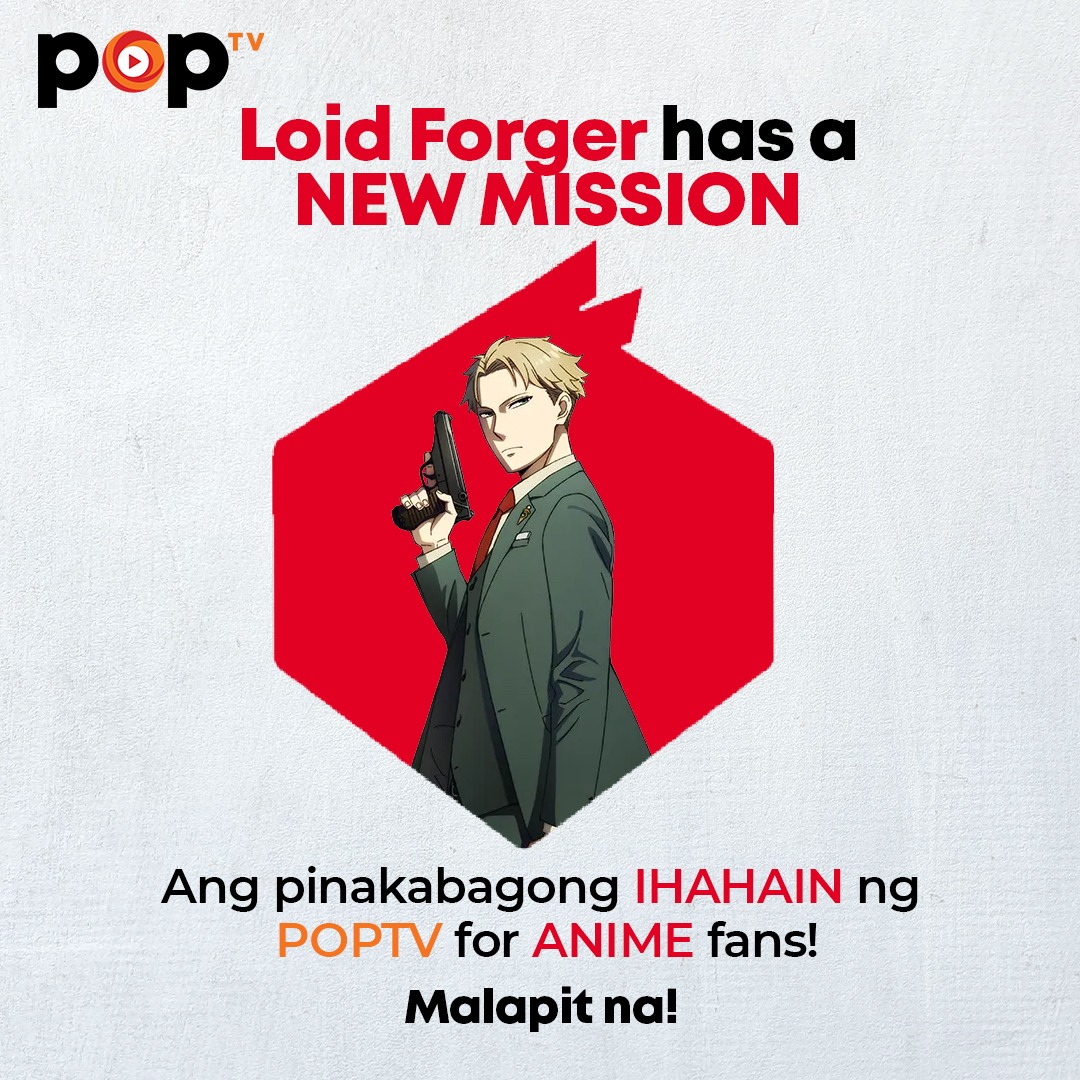 PopTVPH's tweet photo. Sama na sa mission niya! 😎

Abangan ang Spy X Family sa pinakabagong IHAHAIN ng POPTV for anime fans!

MALAPIT NA! Kaya i-download na ang POPTV Pinas app mula sa iyong Apple App Store, Huawei AppGallery o Google Play Store!

#POPTV #fyp https://t.co/Oj3JsZnq9F
